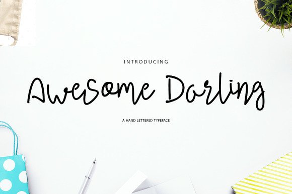 Awesome Darling Font: Playful Script for Makers
