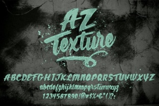 AZ Texture Font: Brushed Script for Campaign Visuals