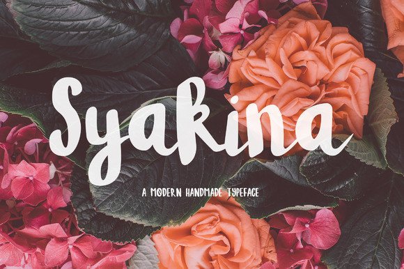 Syakina Font: A Modern Brush Script for Makers